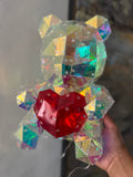 Oso Holográfico con Corazón Rojo – Decoración LED