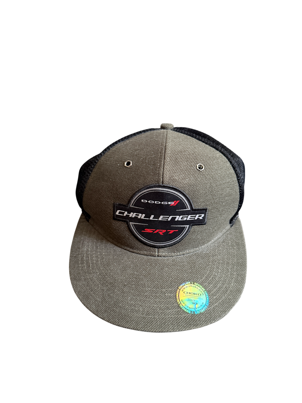 Gorra Dodge Challenger SRT Trucker Gris y Negra