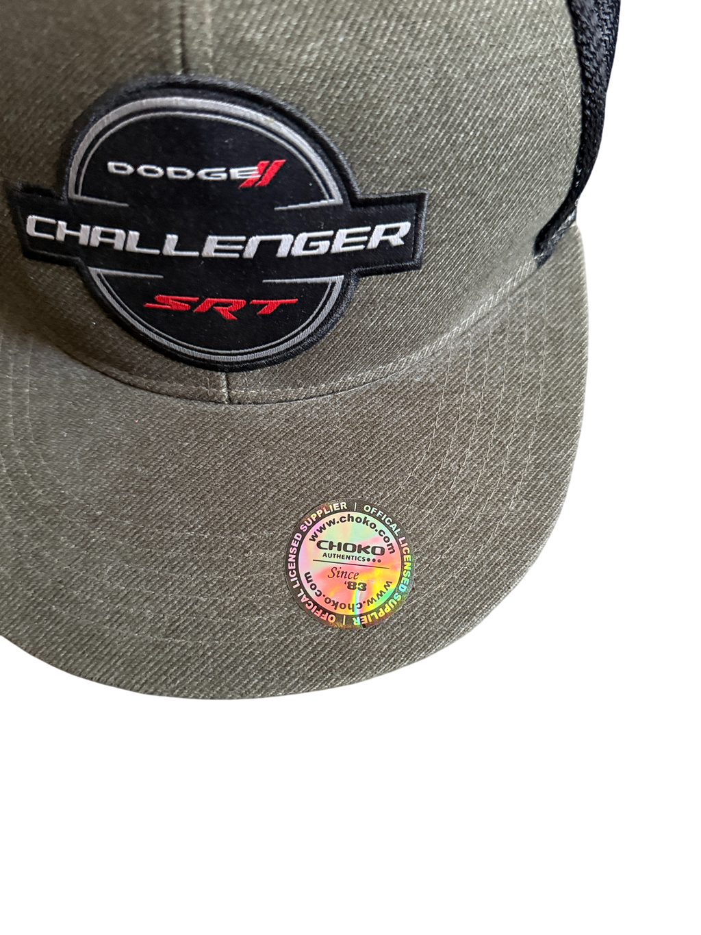 Gorra Dodge Challenger SRT Trucker Gris y Negra