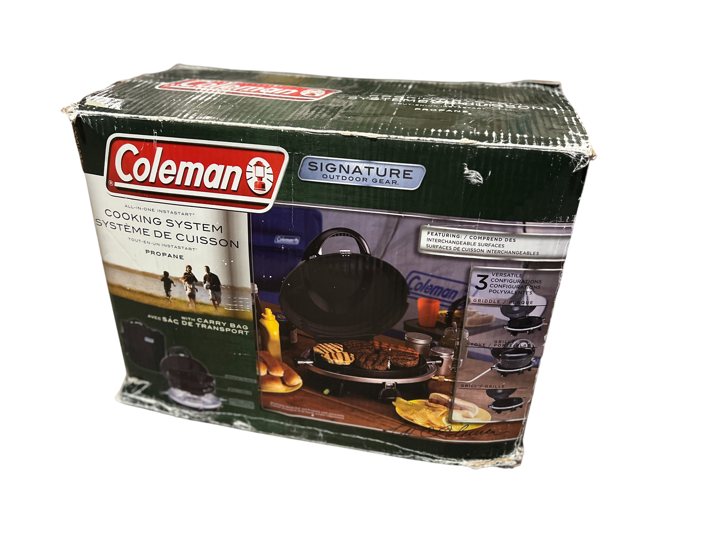 Parrilla Coleman Cooking System Propano Instastart con Carry Bag Usada
