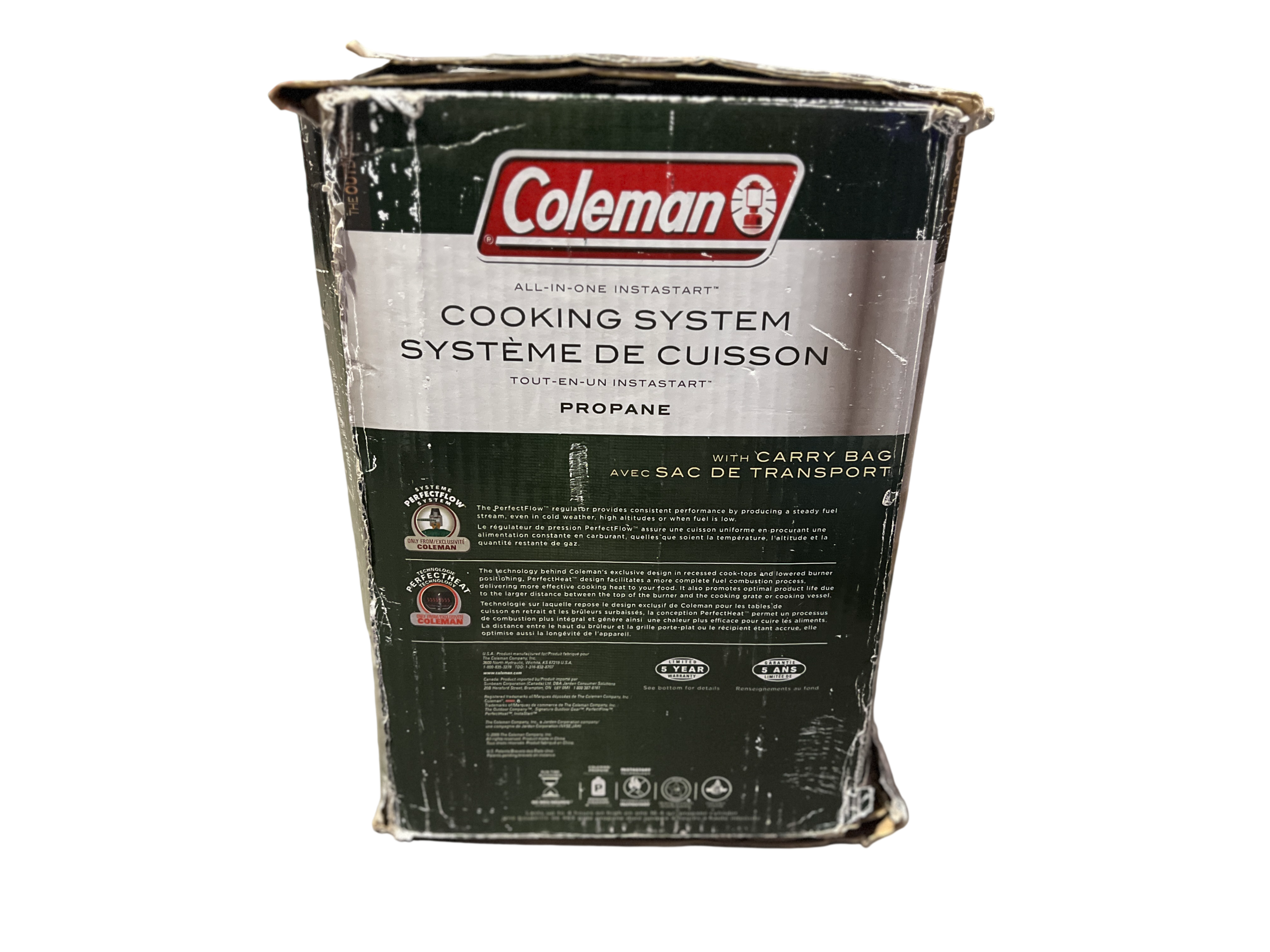 Parrilla Coleman Cooking System Propano Instastart con Carry Bag Usada