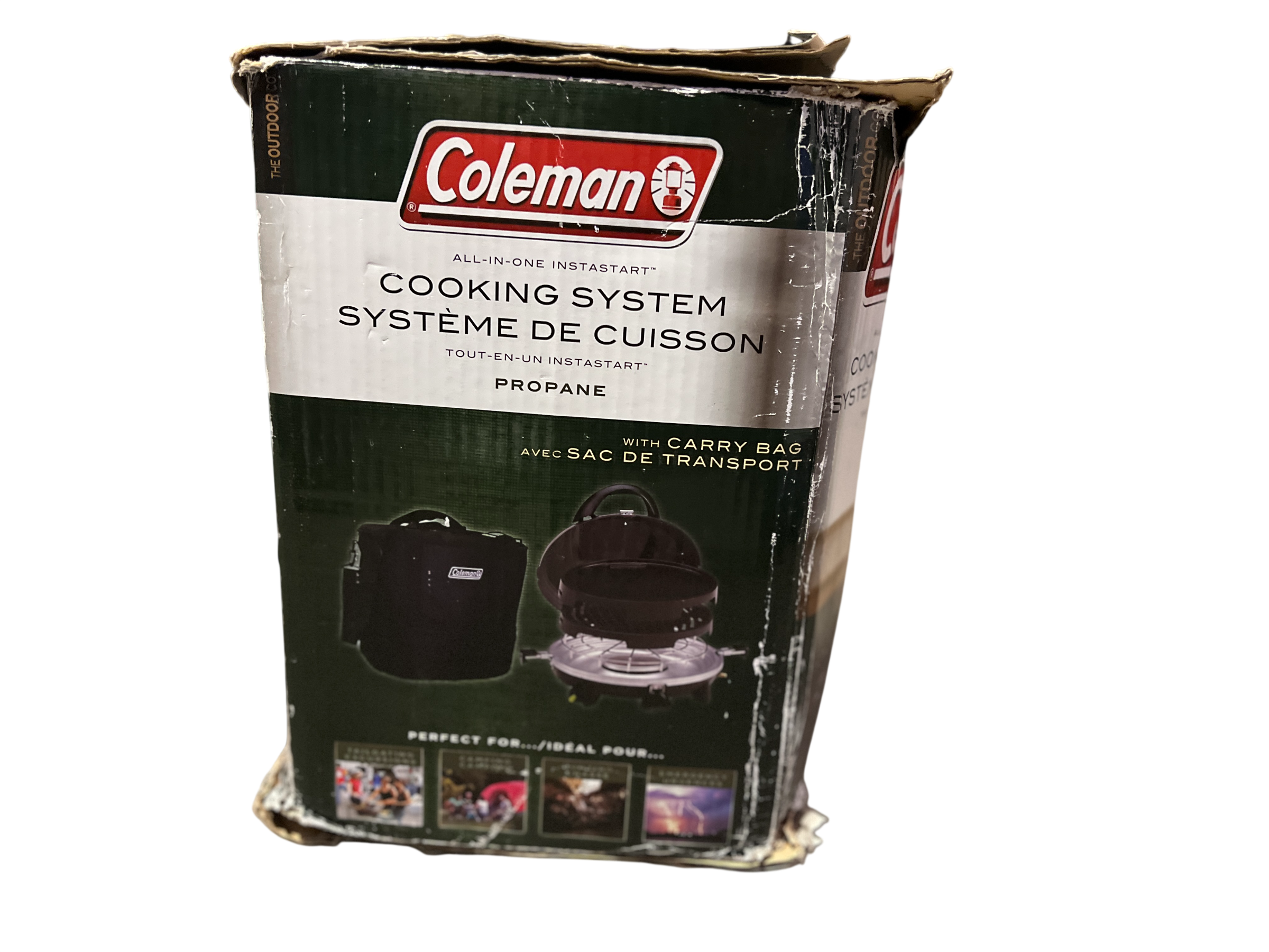 Parrilla Coleman Cooking System Propano Instastart con Carry Bag Usada