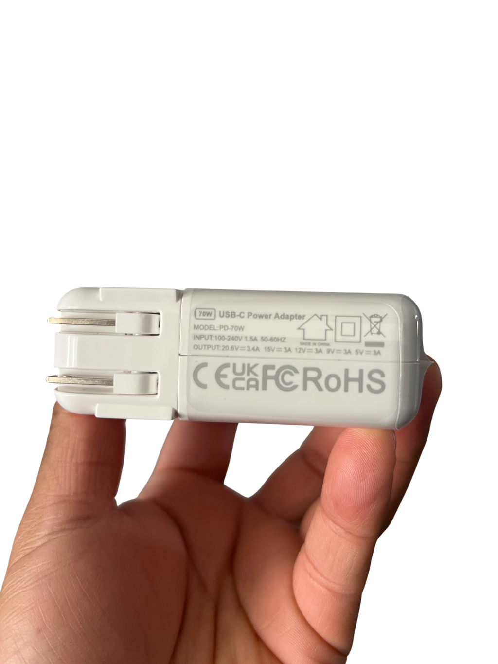 Cargador USB-C 70W para MacBook Pro y MacBook Air – Carga Rápida