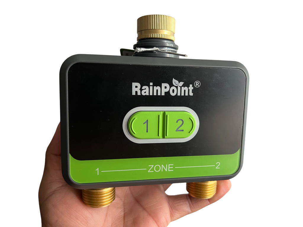 RainPoint Timer de Riego Inteligente de 2 Zonas con Hub