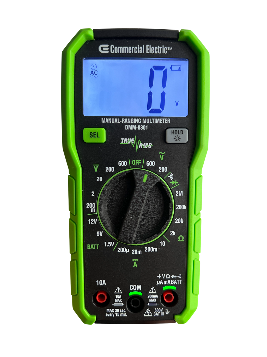 Multímetro Digital Commercial Electric DMM-8301 True RMS