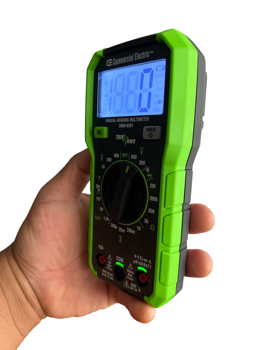 Multímetro Digital Commercial Electric DMM-8301 True RMS